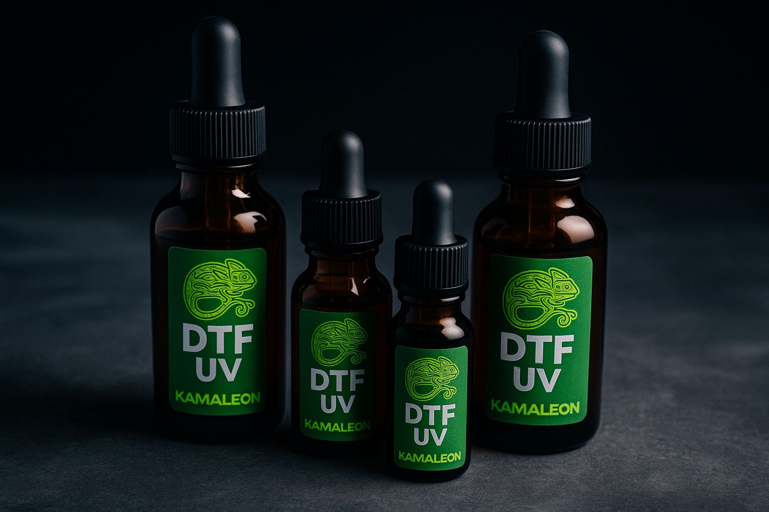 Etiquetas DTF UV en frascos