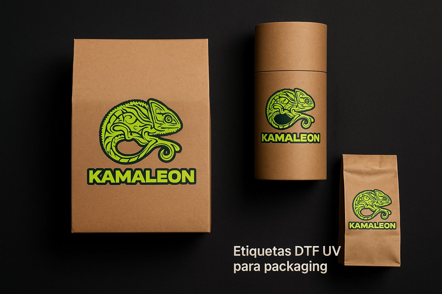 Etiquetas DTF UV para packaging